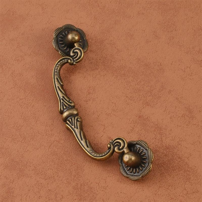 Comfortable Hold bronze Furniture Pulls 86mm Hole Center Traditional Designs Easy to Use Suitable Living Room Bedroom