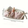 Cute Polka Dot and Strawberry Milk Pencil Case - White with Pink Accessories Heart-shaped Bow Design, Zipper Compartment