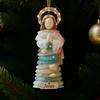 Yousheng Sea Glass Jesus Christmas Ornament Handmade Jesus Hanging Decoration Coastal Nativity Christmas Tree Ornament for Home Decor