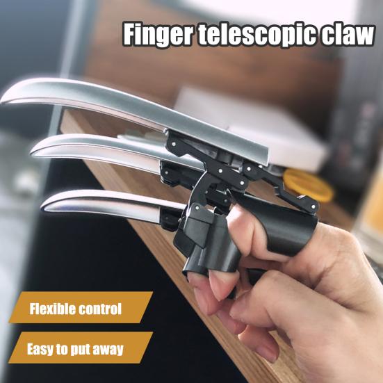 6Pcs Mechanical Retractable Wolf Claw Luminous Kids Adults Expandable Wolf Claw Halloween