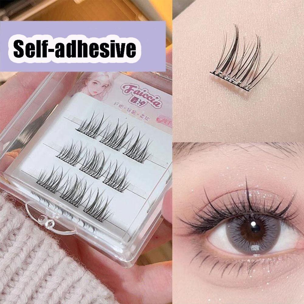Press on Segmented Eyelashes Natural Long Individual Eyelash  DIY Eyelash Extension