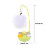 Interactive Cat Rolling Toy ABS Base with Feather Rolling Ball Anti Tipping Design for Cat Play Toy