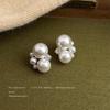 Fashion Light Luxury 925 Silver Needle Plated 14K Temperament Elegant Commuter Atmosphere Pearl Earrings Earrings