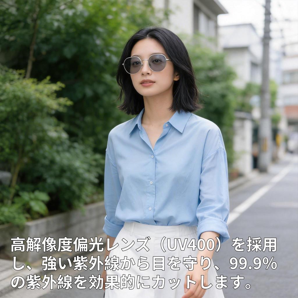 UV400 Lightweight Metal Silicone Nose TAC for and Outdoor Trendy [PUKCLAR] Men's Sunglasses, Cut, Unisex, Frame, Pads, Lenses, Commuting, Driving,
