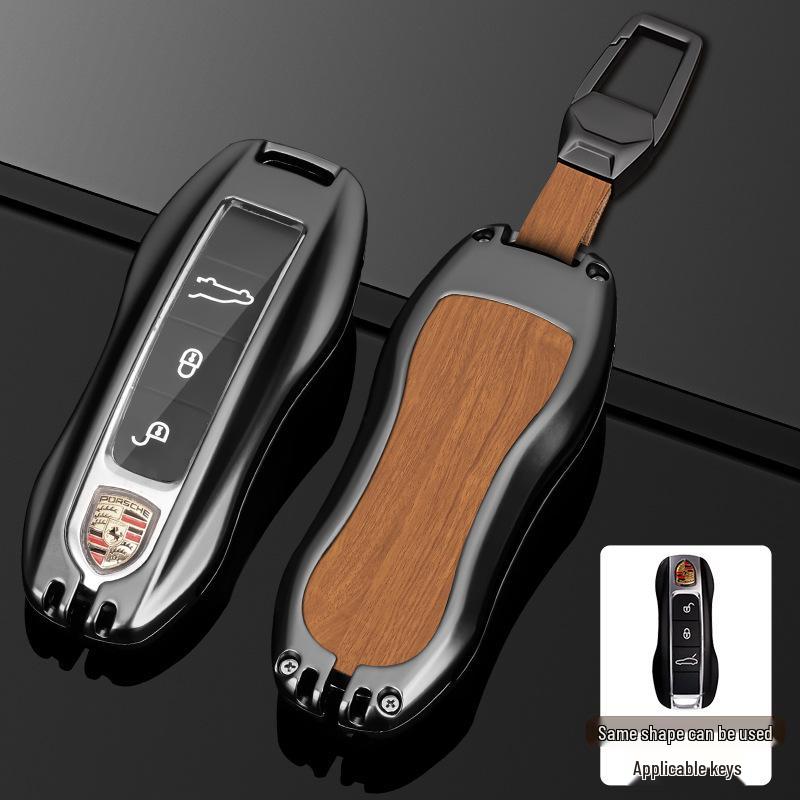 Porsche Macan, Cayenne, Panamera, 718/911 Full Wrap Key Shell Case & Chain