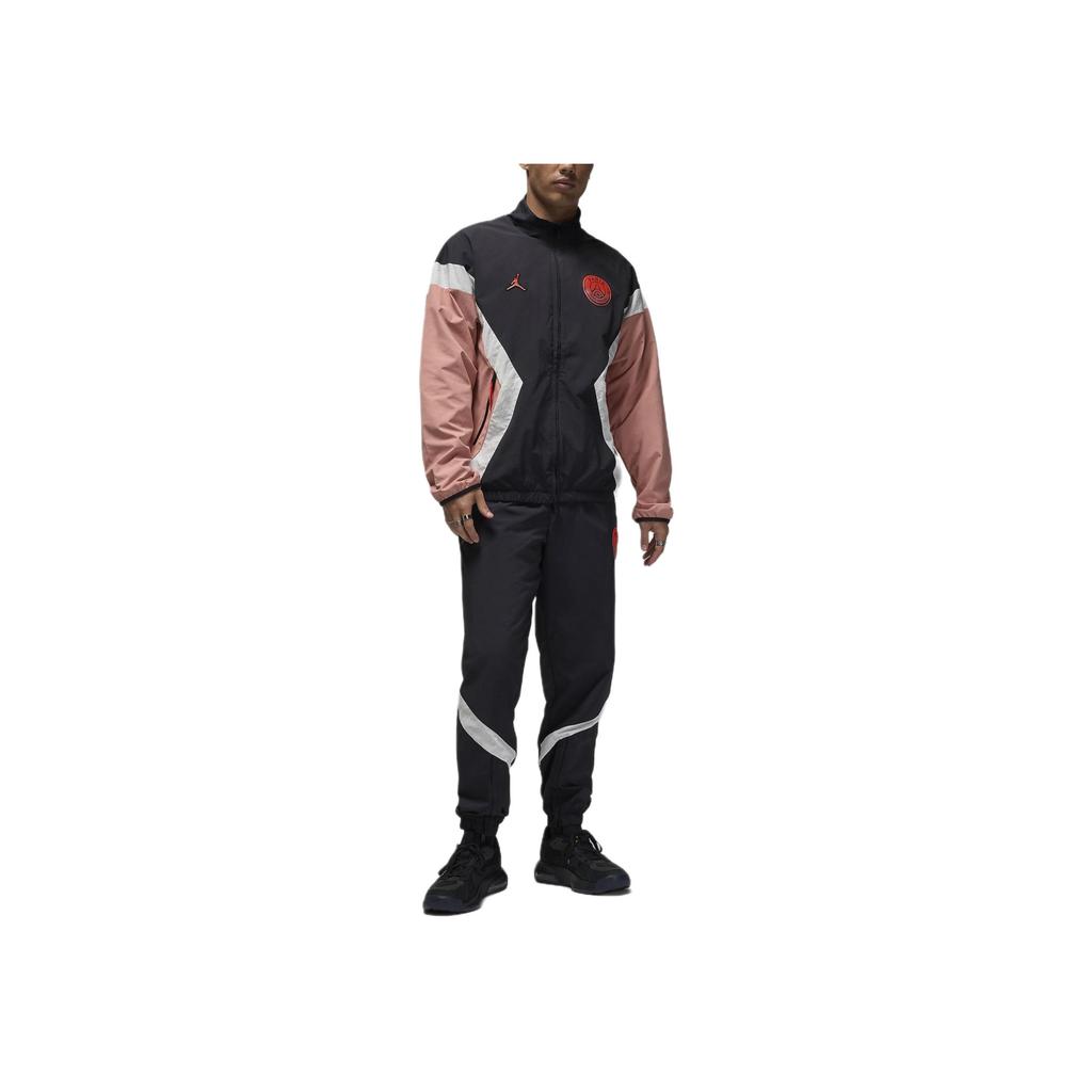 Jordan X PSG Collaboration FW24 M J Anthem Fashion Long Sleeve Hooded Warm Zip Jacket Unisex Jacket Black Pink FV7740-685