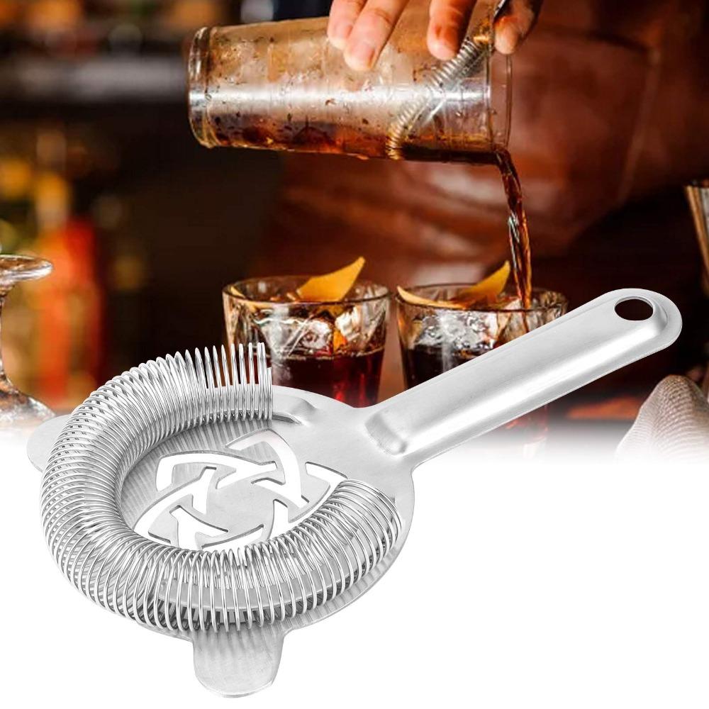 Silver Cocktail Strainer Easy To Clean Bar Ice Filter Bar Accessories Ice Strainer Bartender