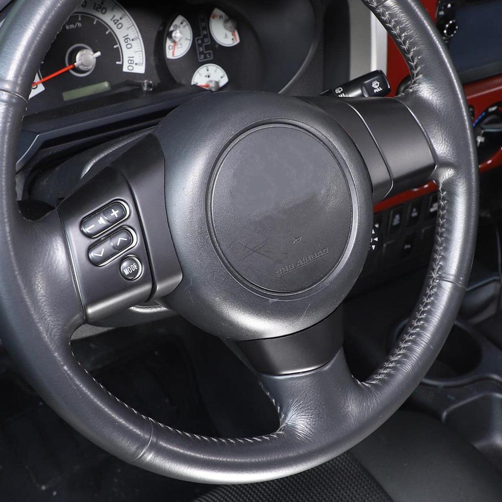 Hcilloend New Toyota FJ Cruiser Suitable for Steering Panel Carbon Steering Wheel Frame Steering Button Frame Steering Wheel Adhesive Interior Custom