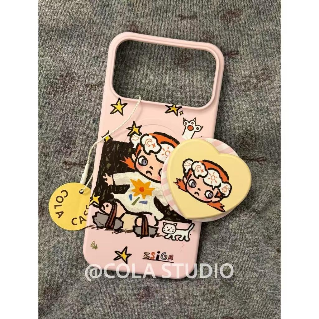 Magnetic Film Half-pack Hard Shell Pink Gazi Sister for iPhone17promax Apple 16 Mobile Phone Case 15 Women