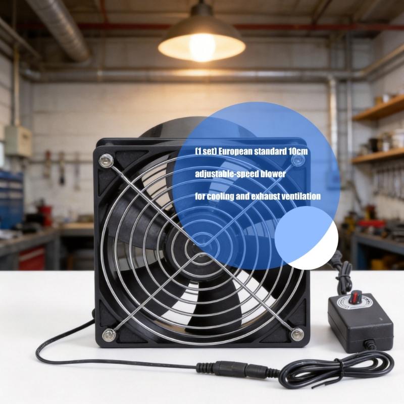 10cm Duct Fan Adjustment Speed Plastic Blower Fan For Electronics Cooling &Industrial Ventilation With Safety Grill