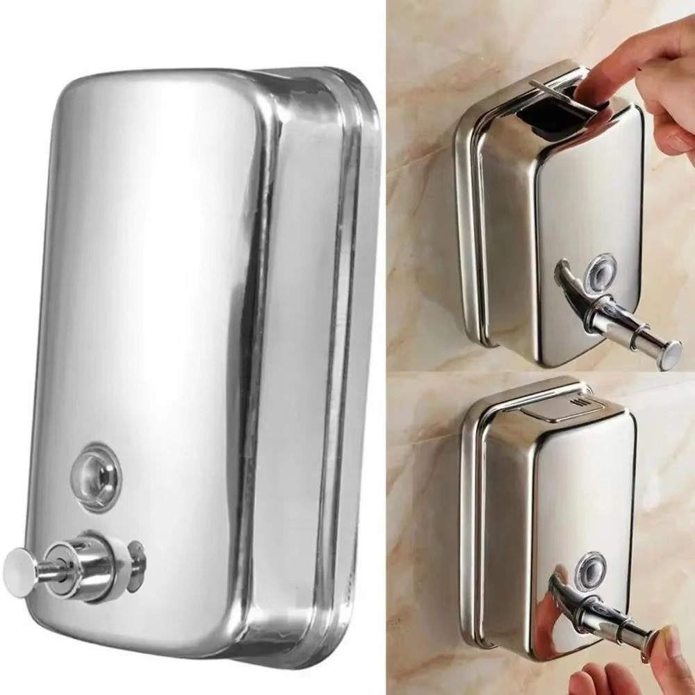 Stainless Steel Manual Soap Dispenser Refillable Hand Sanitizer Dispenser  Washroom