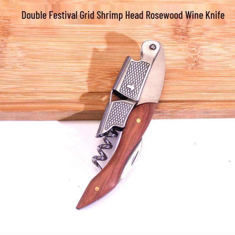 Cross Creative Solid Wood & Stainless Steel Wine Corkscrew Knife