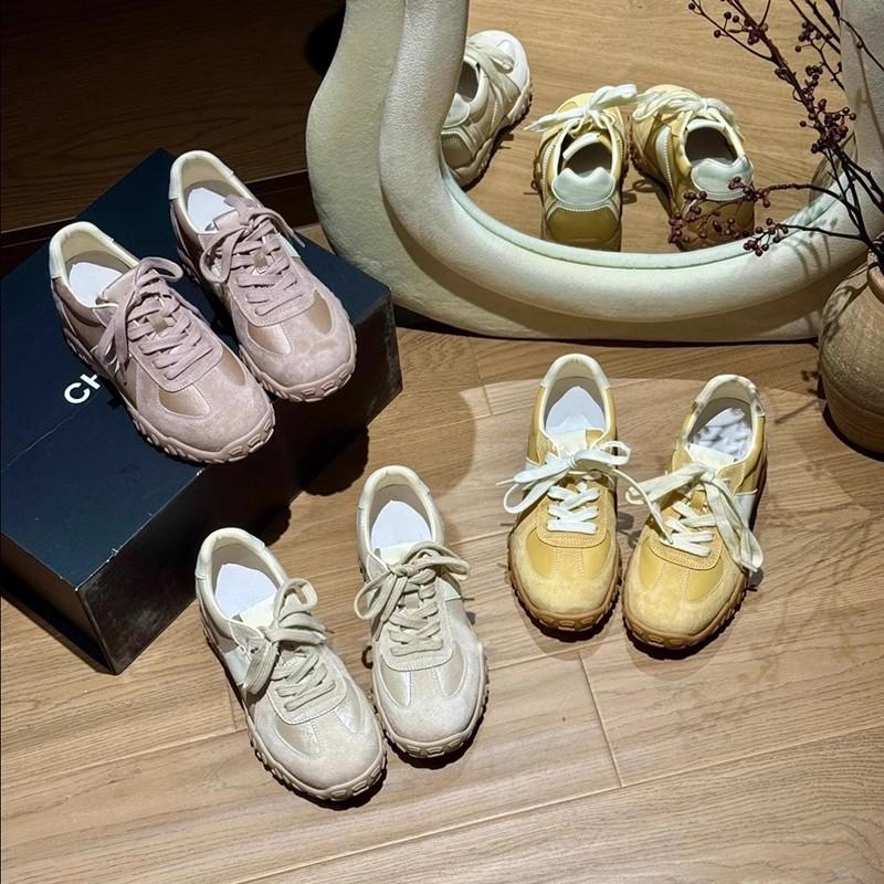 Ballet style color matching German training shoes women's 2025 new fashion versatile, comfortable and lightweight sports and leisure Forrest Gump