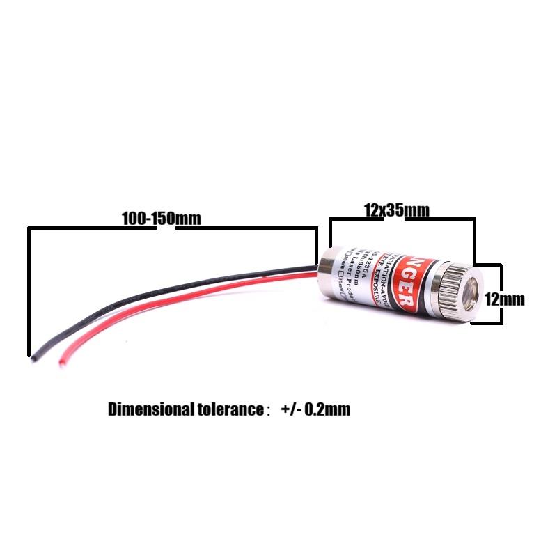 Semiconductor 450nm 50mW 3-5v Focusable Dot Blue Laser Module