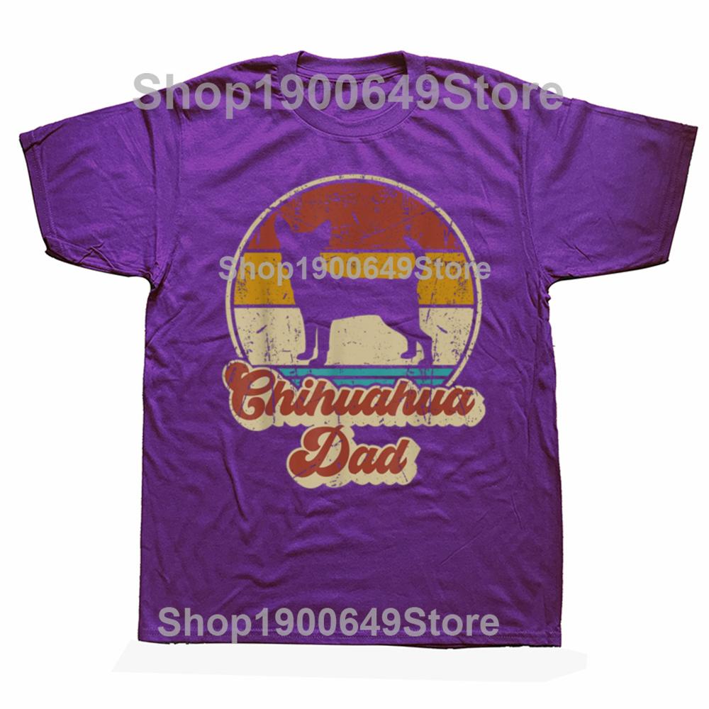 New Chihuahua Dog Dad Funny Vintage Graphic Tops Men Oversized Tshirt Summer Hip Hop Fashion Short Sleeve Crewneck T Shirts