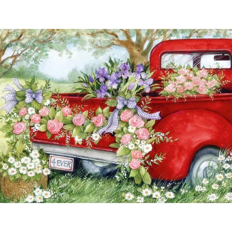 5D DIY Diamond Painting Landscape Full Round Drill Flower Scenery Daimond Embroidery Rhinestone Cross Stitch Home Decor