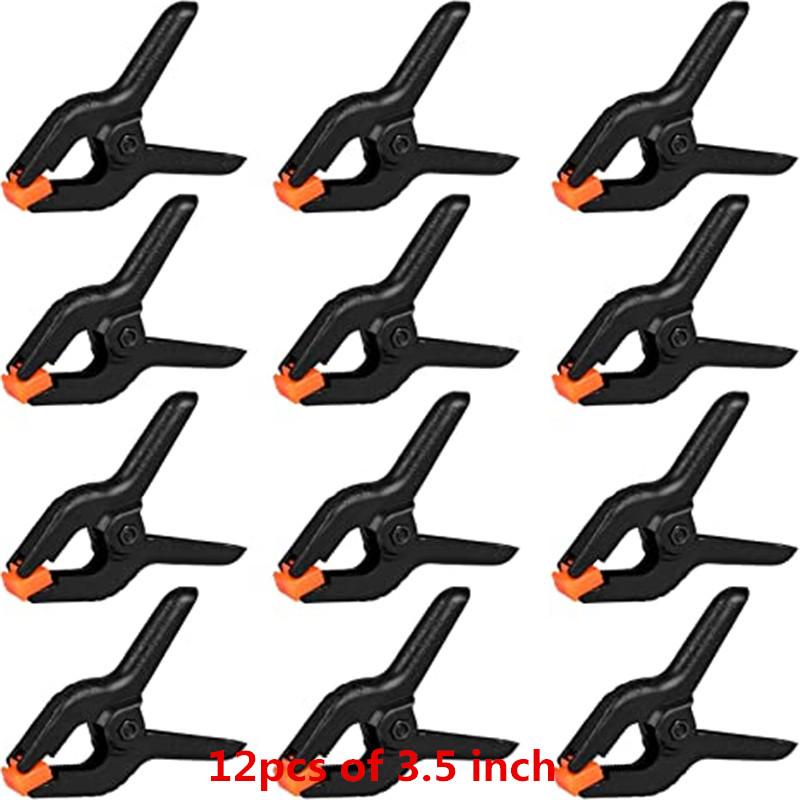 2/12PCS Photography Heavy Duty Muslin Clamps Photo Booth Background Stand Clip Fixed Backdrop Muslin & Green Screen