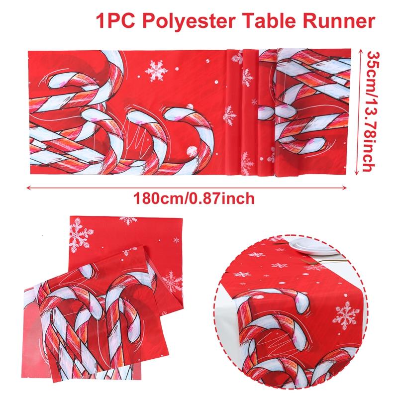 

Рождественская дорожка для стола Веселое рождественское украшение для дома 2024 года, чехол для флага на стол, рождественский орнамент, подарок на Новый год 2025 года от Navidad Natal