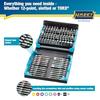 HAZET 2200SC-3 Bit Set, HAZET Blue, 96-piece set, 1/4 inch (6.3mm), Smart Case, Magnetic Closure, Foldable Storage, Includes Phillips/Slotted/Pozidriv