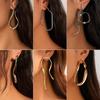 Design Sense Irregular Twisted Earrings Earrings Women'S Geometry Cold Wind Metal Liquid Stud Earrings