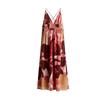 Summer New Product Women's Clothes Cotton V Neck Sleeveless Fluffy Skirt Crepe Woven Long Sling Dress 1289459