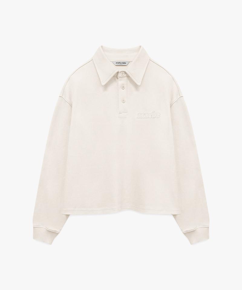 MARIE CLAIRE Logo Patch Polo Long Sleeve (Magals03Mcm)
