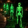 Dekorative Friedhofs-Bodenstecker Solar-Skelett Gartenstecker-Licht, Halloween 3D Leuchtender Schädel Hof Gruselige Wegmarkierungen Deko mit LED, Wasserdicht