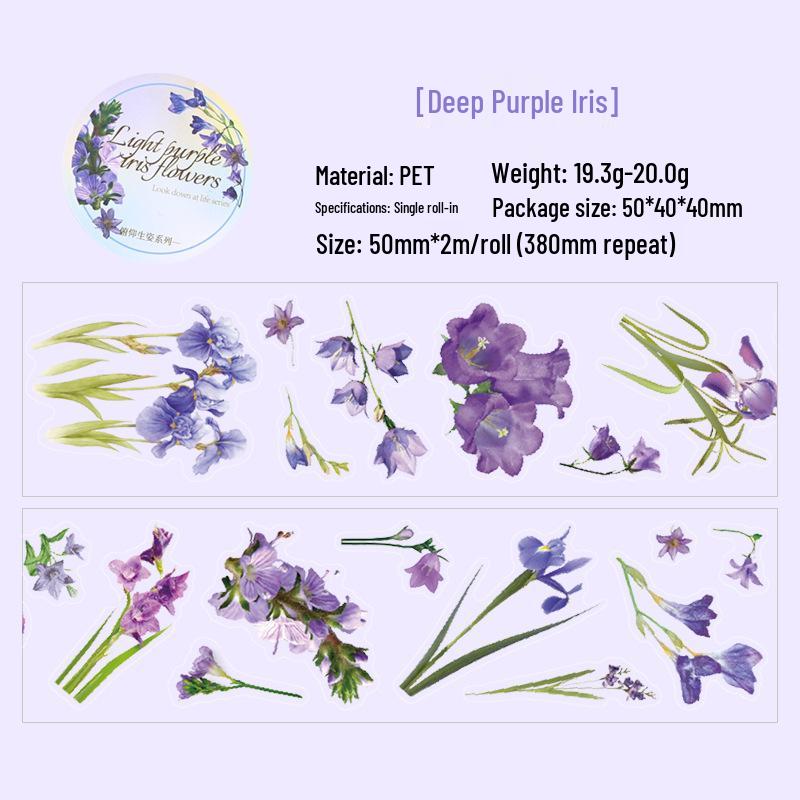 Kusaka ZABC Floral Washi Tape Set: 6 Styles for Journals & DIY Collage