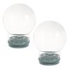 2 Peças Globo de Neve de Vidro Vazio Kit de Artesanato DIY para Decoração de Festa em Casa Enchível Globo de Água Criativo 80mm Artesanato DIY para Crianças