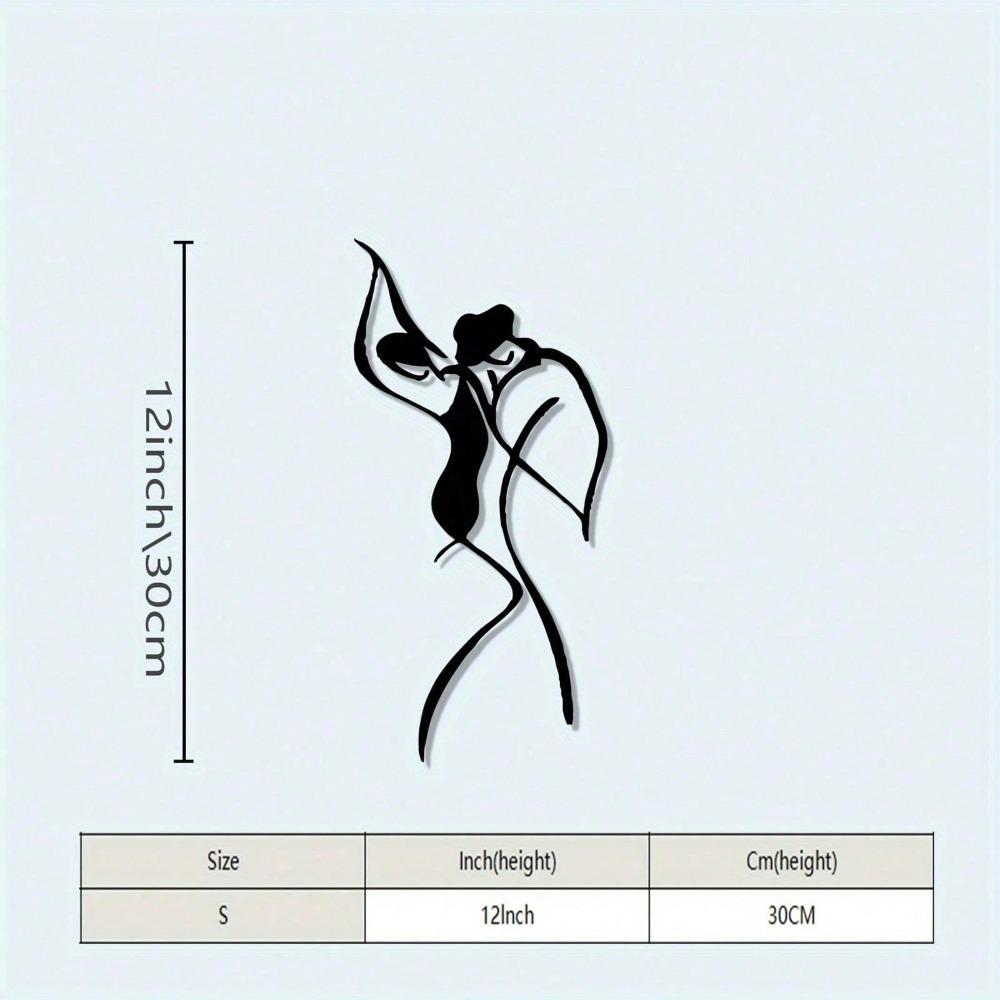Tango Dance Metal Wall Art Romantic Couple Sculpture Mural Home Decor Gift