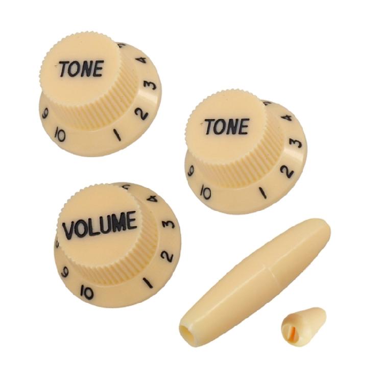 

Набір ручок для електрогітари Замінні ручки Гучності та Тональності Пластикова текстура Ідеально підходить для регулювання гучності та тону