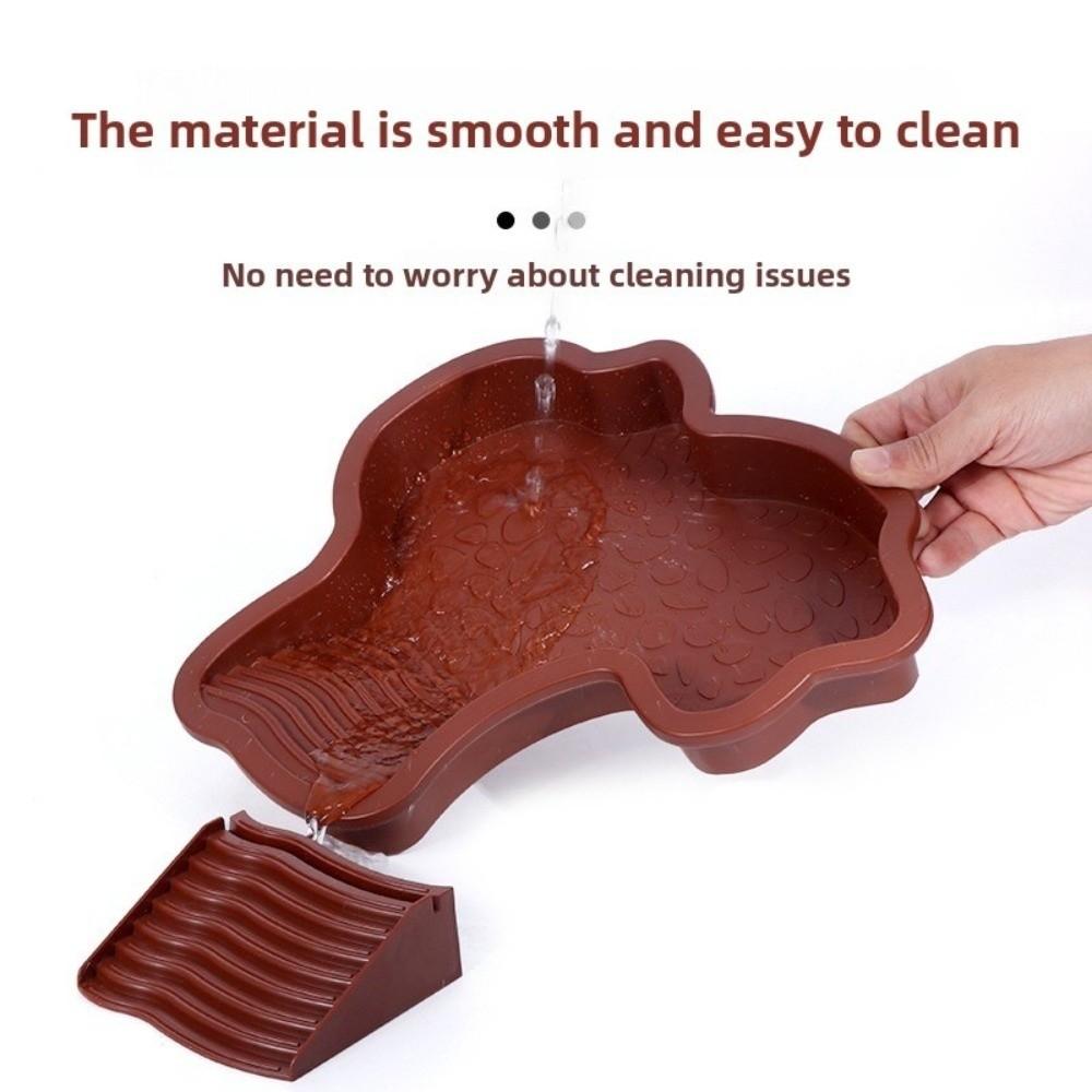 Plastová vana pro koupání želv s žebříkem Dekorace do akvária Nový bazén s vodou pro želvy Potřeby pro želvy