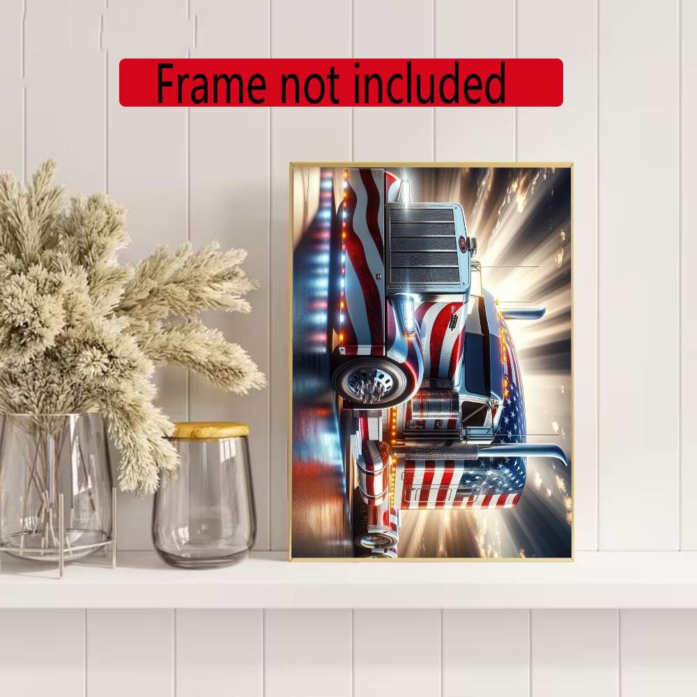 Kenworth 5D Diamond Painting Round Diamond Rhinestones Mosaic Diamond Embroidery Wall Paintings Rhinestones Gift Frameless