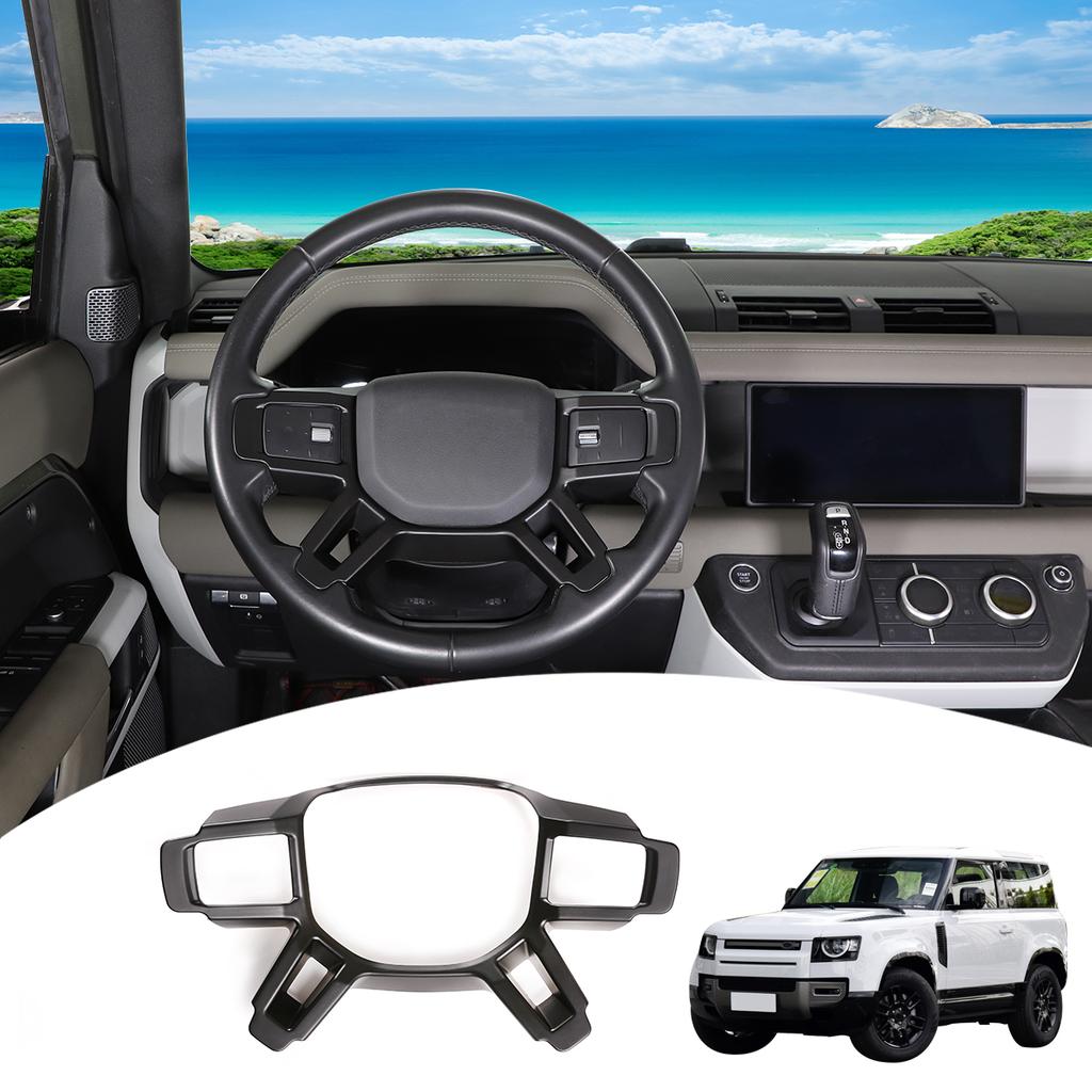Car Steering Wheel Decoration Cover Trim Frame Sticker For Land Rover Defender 90 110 130 2020-2025 Interior Accessories