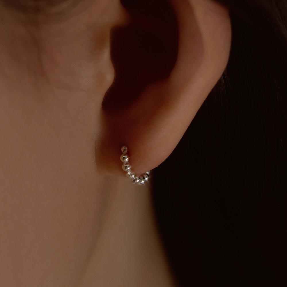 925 Silver Ael One-Touch Ring Earrings W