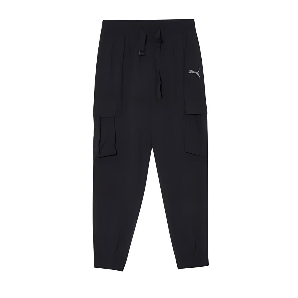 Puma Breathable Comfortable Mid-Rise Cargo Pants Unisex Pants Black 522944-01