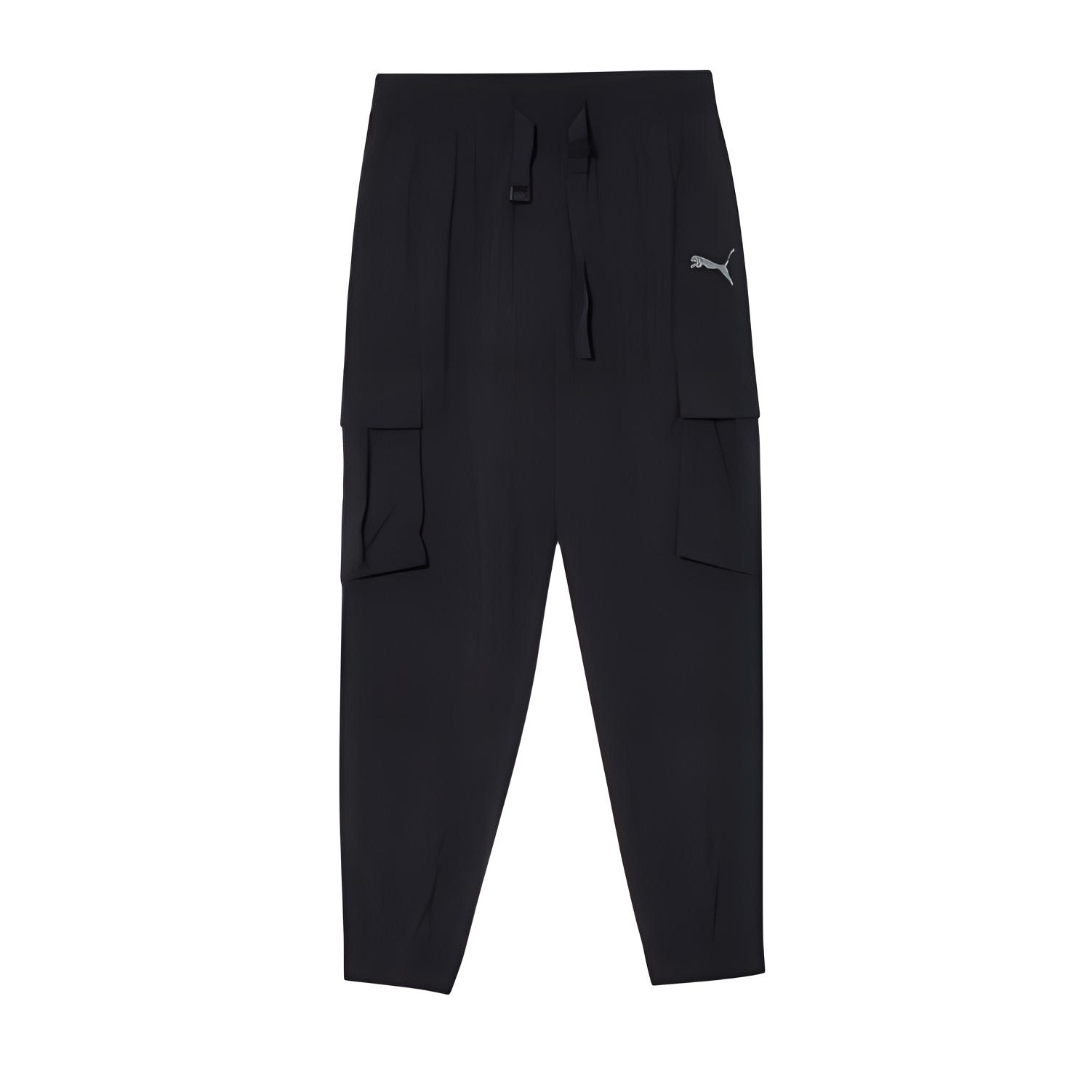 

Puma Breathable Comfortable Mid-Rise Cargo Pants Unisex Pants Black 522944-01 S