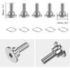 NICECNC Front Brake Rotor Disc Hardware Bolts Kit Titanium Alloy Compatible with Harley Sportster S RH1250S 2021-24, Pan America 1250 RA1250