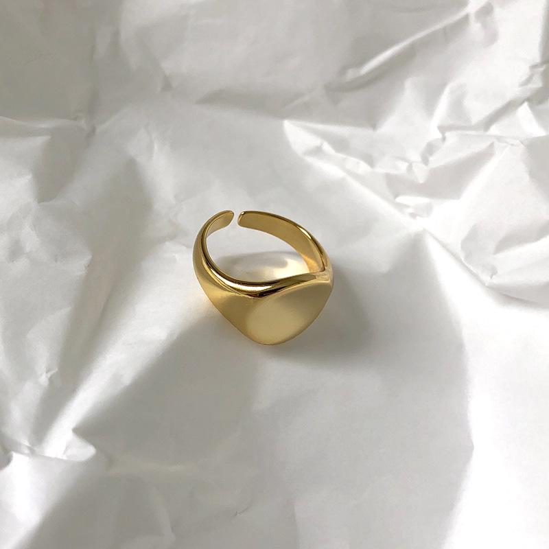 Women s Retro Geometric Openable Gold-Plated Ring - Daily Commute Hand Jewelry Adjustable Open Ring