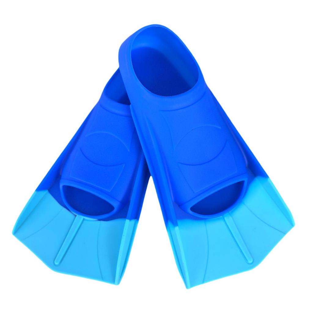 Swimming Fins Short Floating Training Fins For Kids And Adults, Rubber Pool Fins For Swimming Diving - 1 Pair