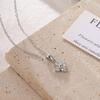 Flower Necklace Inlaid with Zircon, Fashionable, Simple, Versatile, High-end Pendant, Titanium Steel, Does Not Fade