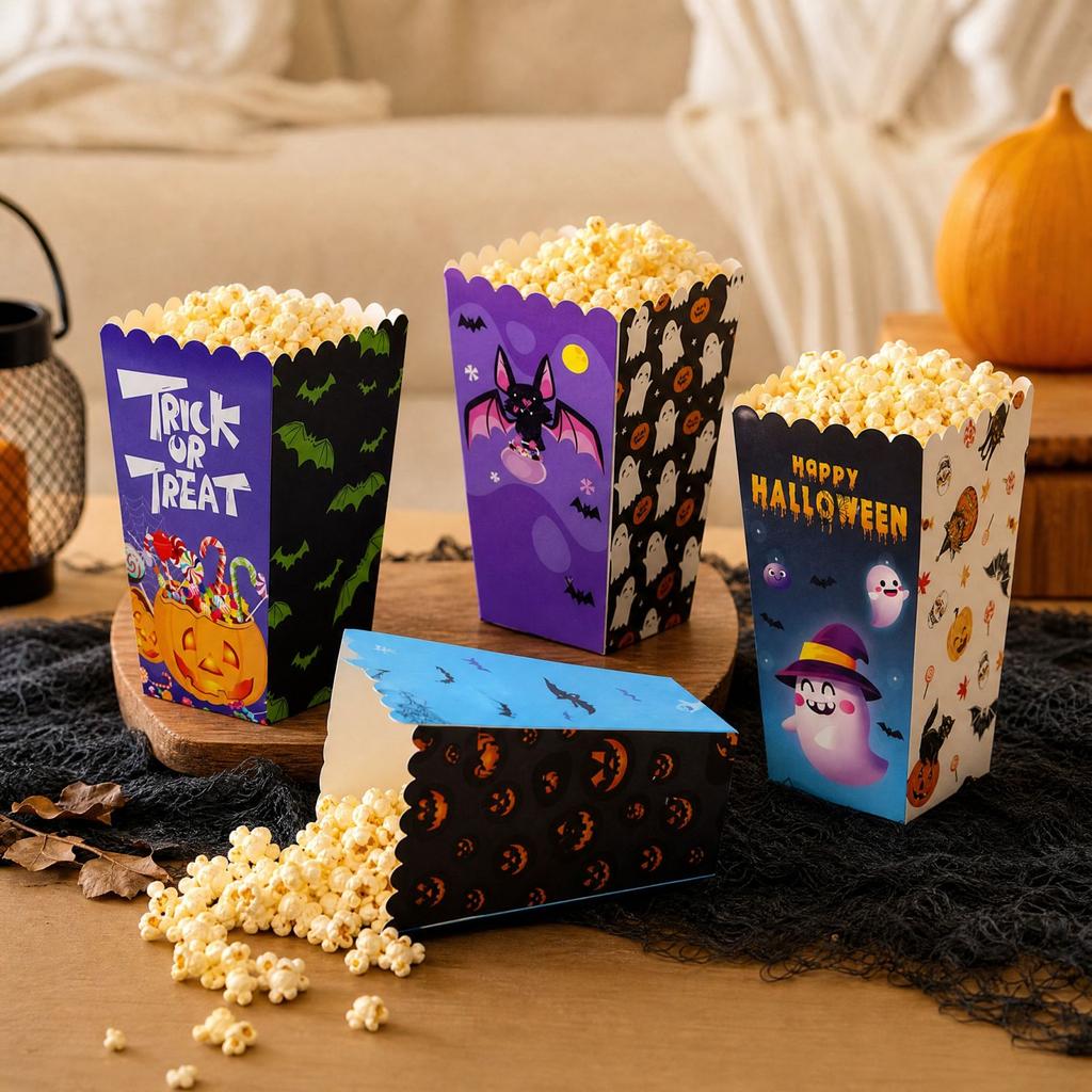 Halloween Boxes for Baking Treats, Festive Party Snack Containers for Holiday Celebrations