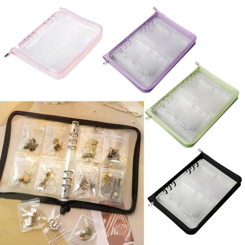 Jewelry Storage Solution with Individual Pockets Dust Proof Jewelry Holder with Fashionable Look for Women