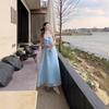High-end Exquisite Dress Light Luxury High Sense New Chinese Style Embroidery Temperament Blue Dress