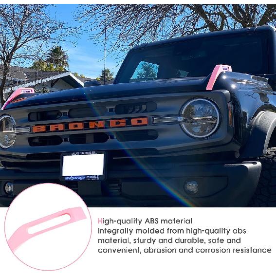 Trail Sight Cover Engine Hood Hinge Cover Hood Side Release Handles Decoration Exterior Accessories For Ford Bronco Accessories 2024 2025, 2 Pack