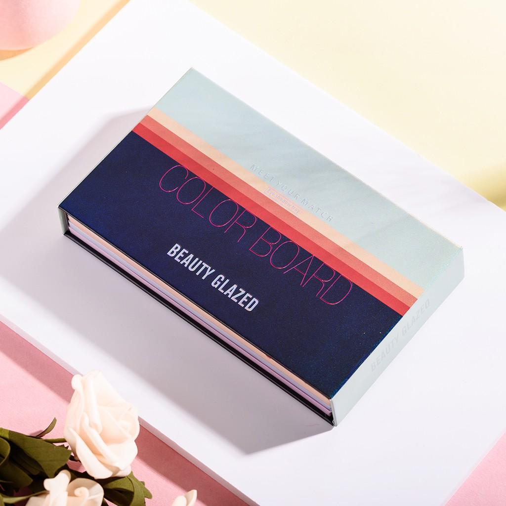 BEAUTY GLAZED Color Board Eyeshadow Palette,Highly Pigmented Matte Shimmer Glitter,Waterproof,Long-Lasting Cruelty-Free