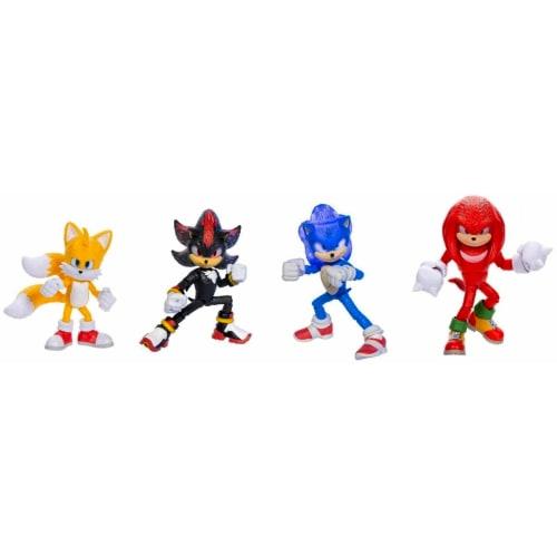 Sonic the Movie 3: Sonic & Shadow TOKYO MISSION Jakks Pacific 5-inch Action Figure 4-Pack (Sonic & Tails & Knuckles & Shadow) Movie 3 Game Tokyo Missi