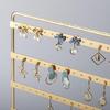 Jewelry Display Stand Durable Earring Organizer with 120 Holes Earrings Rack
