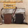 Men's Genuine Leather Vertical Crossbody Shoulder Bag - Small, Casual Cowhide Backpack