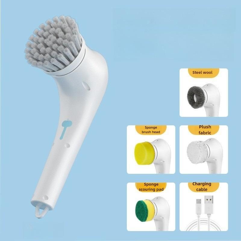 

1 Set Electric Cleaning Brush Multifunctional Handheld Mobile Portable Kitchen Household Replaceable Brush Head